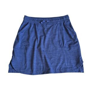 Toad & Co Mini Skirt Womens Small Blue Elastic Waist Side Pockets Casual Stretch